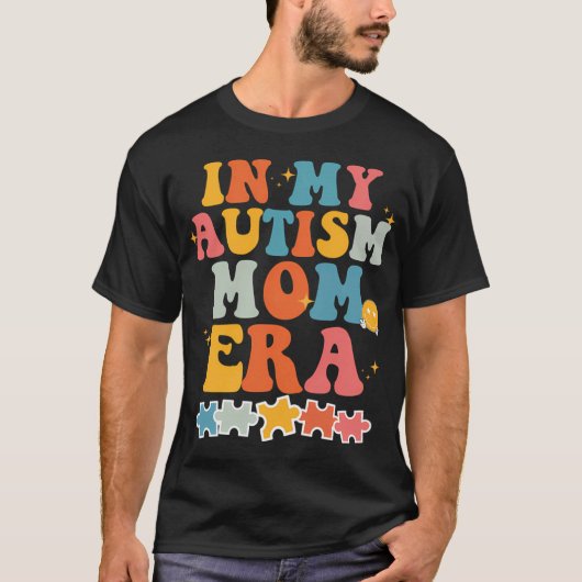 In mijn autisme Moedertijd Neurodiversity Retro Gr T-shirt (Voorkant)
