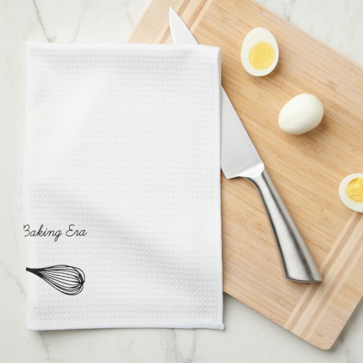 "In mijn baktijdperk" met de hand getekende schets Theedoek (Quarter Fold)