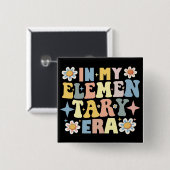 In mijn basisschooltijd vierkante button 5,1 cm (Voorkant /achterkant)
