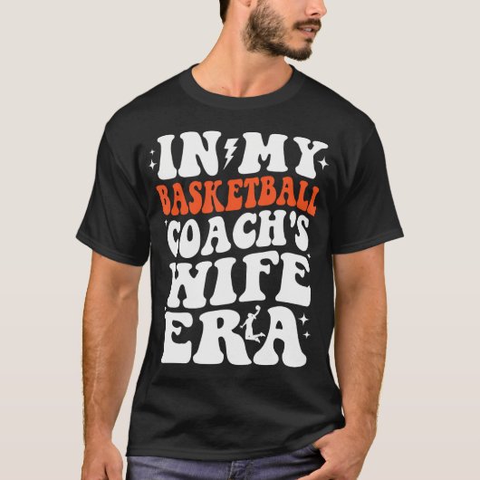 In mijn basketbalcoach's vrouw Era basketbalcoach T-shirt (Voorkant)