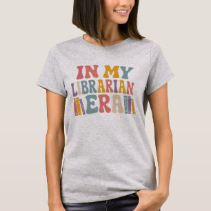 In Mijn Bibliothecaris Tijdperk Retro Groovy Boekl T-shirt