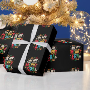 In Mijn Blijde Tijd Kerstmis Xmas Vakantie Familie Cadeaupapier