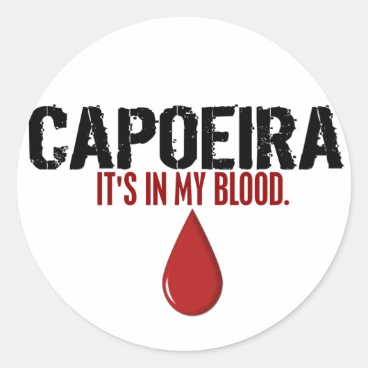 In mijn bloed CAPOEIRA Ronde Sticker (Voorkant)