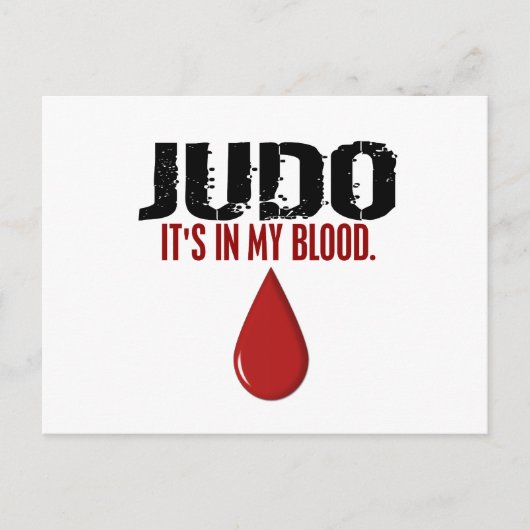 In mijn bloed JUDO Briefkaart (Voorkant)