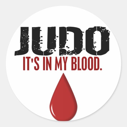 In mijn bloed JUDO Ronde Sticker (Voorkant)