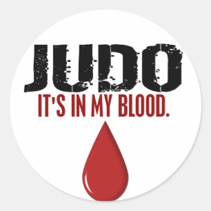 In mijn bloed JUDO Ronde Sticker