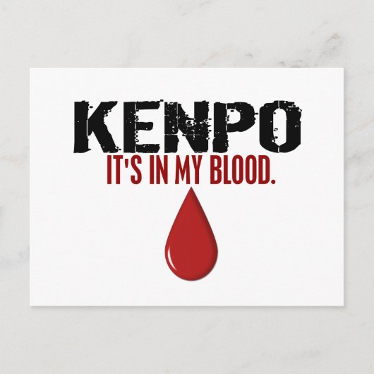 In Mijn bloed KENPO Briefkaart (Voorkant)