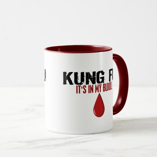 In mijn bloed KUNG FU Mok (Voorkant rechts)
