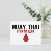 In mijn bloed MUAY THAI Briefkaart (Staand voorkant)