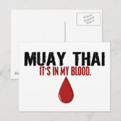 In mijn bloed MUAY THAI Briefkaart (Voorkant / Achterkant)
