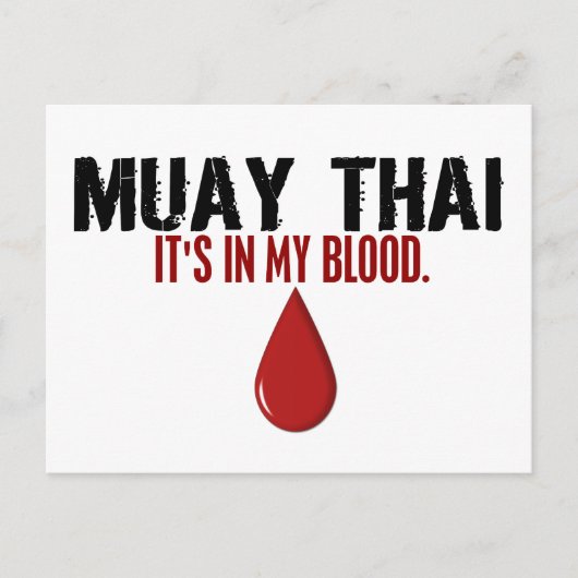 In mijn bloed MUAY THAI Briefkaart (Voorkant)