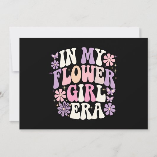 In Mijn Bloemenmeisje Era Retro Groovy Flower Kaart (Voorkant)