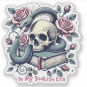 In mijn boekentijd gothic sticker (Voorkant)