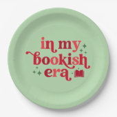 In mijn boekentijd kerstontwerp papieren bordje (Voorkant)