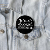 In mijn boekentijd zwart ronde button 7,6 cm (In situ)