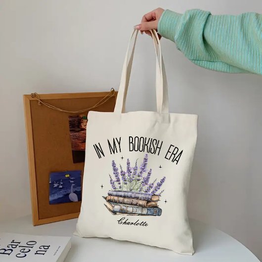 In Mijn BoekenTijdperk Lavendel Bloemige Custom To Tote Bag