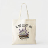In Mijn BoekenTijdperk Lavendel Bloemige Custom To Tote Bag (Voorkant)