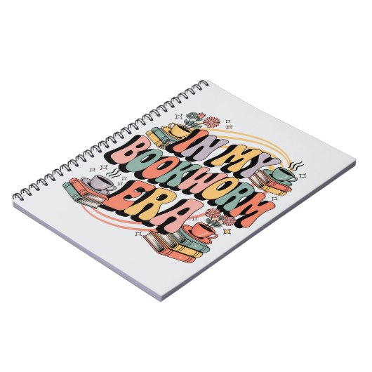 In mijn boekenwurm tijdperk - Retro Groovy 70's Ae Notitieboek (Linkerzijde)