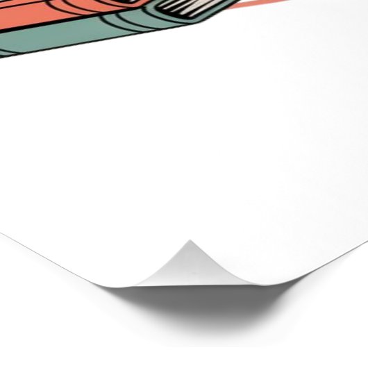 In mijn boekenwurm tijdperk - Retro Groovy 70's Ae Perfect Poster (Hoek)