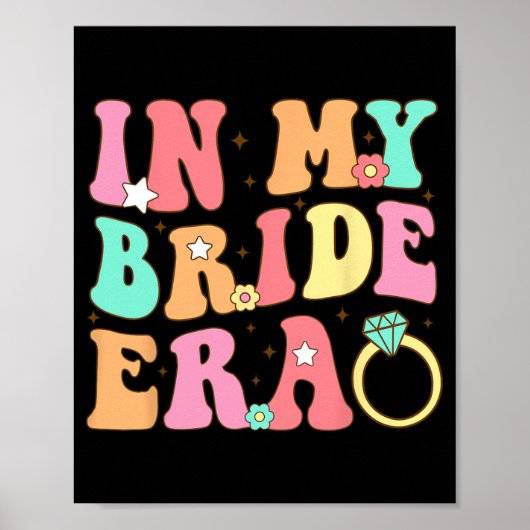 In mijn bruid tijdperk Groovy bruiloft Verloving B Poster (Voorkant)