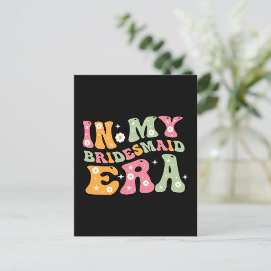 In mijn bruidsmeisje tijdperk feestdagenkaart (Staand voorkant)