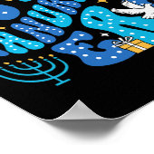 In mijn Chanoeka-tijdperk Happy Chanoeka Jewish Pa Poster (Hoek)