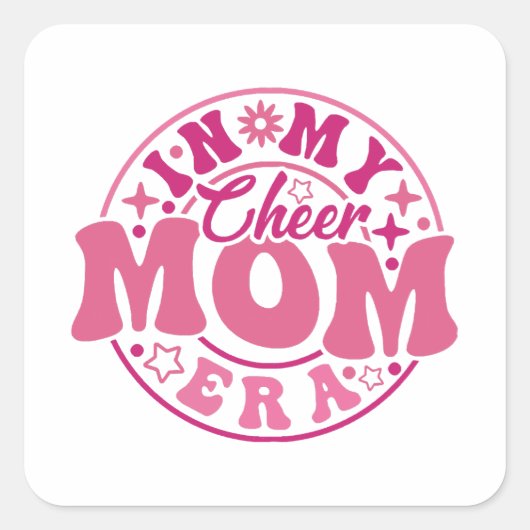 In mijn cheer mam tijdperk vierkante sticker (Voorkant)