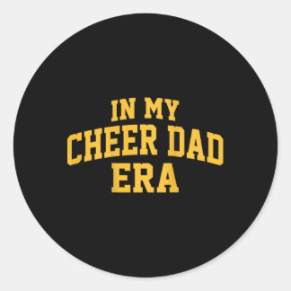 In Mijn Cheer Papa Tijdperk Cheerleading Voetbal C Ronde Sticker