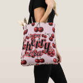 In mijn Cherry Era Glossy Red Cherries Retro Glam Tote Bag (Dichtbij)