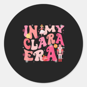 In Mijn Clara Tijdperk Notenkraker Kerstmis Kerst  Ronde Sticker