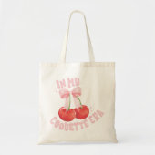 In mijn Coquette Era Cherries Pink Bow Tote Bag (Voorkant)