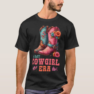 In Mijn Cowgirl Era Groovy Schattigee laarzen cowg T-shirt