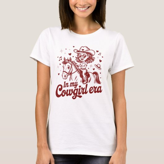 In mijn cowgirl tijdperk t-shirt (Voorkant)