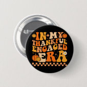 In mijn dankbaar verloofde tijdperk Groovy bruilof Ronde Button 5,7 Cm (Voorkant /achterkant)