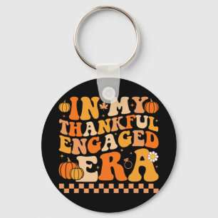 In mijn dankbaar verloofde tijdperk Groovy bruilof Sleutelhanger