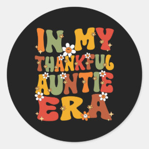 In mijn dankbare tante tijdperk Groovy Dankbare ta Ronde Sticker