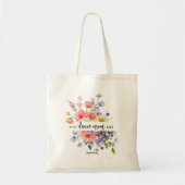 In mijn dans mam tijdperk | Monogram bloemen Tote Bag (Voorkant)