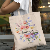 In mijn dans mam tijdperk | Monogram bloemen Tote Bag