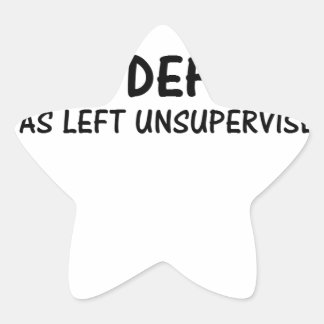 IN MIJN DEFENSIE WERD IK ONDER TOEZICHT GEBRACHT. STER STICKER