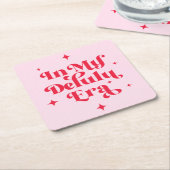 In mijn Delulu-tijdperk Kartonnen Onderzetters (Schuin)