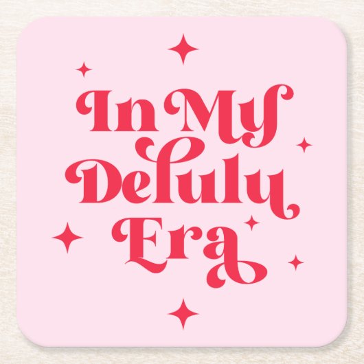 In mijn Delulu-tijdperk Kartonnen Onderzetters (Voorkant)