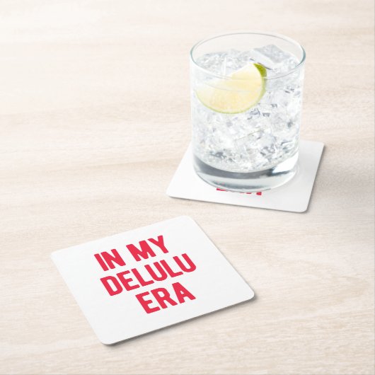 In mijn Delulu-tijdperk Kartonnen Onderzetters (Insitu)