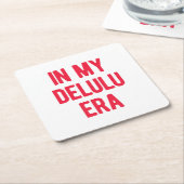 In mijn Delulu-tijdperk Kartonnen Onderzetters (Schuin)