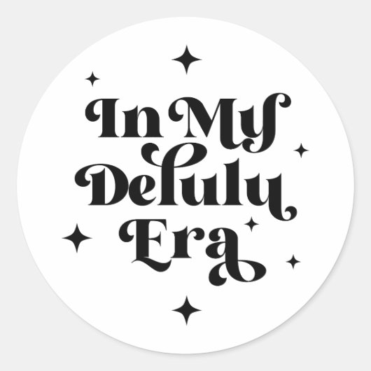 In mijn Delulu-tijdperk Ronde Sticker (Voorkant)