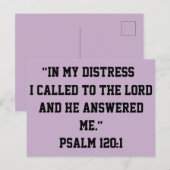IN MIJN DISTRESS ROEPDE IK NAAR HET WOORD Psalm 12 Briefkaart (Voorkant / Achterkant)