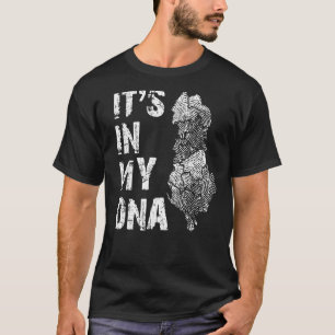  in mijn DNA Albanië Map Thumbprint Alba T-shirt
