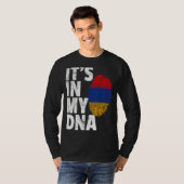 In mijn DNA Armeens Armeens Vlag Mannen Vrouwen T-shirt (Voorkant volledig)