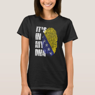 IN MIJN DNA-bosnië en herzegovina Vlag Bosnisch T-shirt
