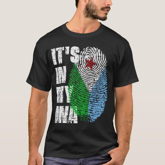 IN MIJN DNA Djibouti Flag Boy Girl Gift T-shirt (Voorkant)