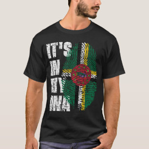 IN MIJN DNA Dominica Flag Boy Girl Gift T-shirt